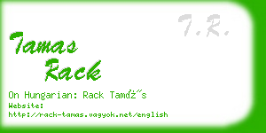 tamas rack business card